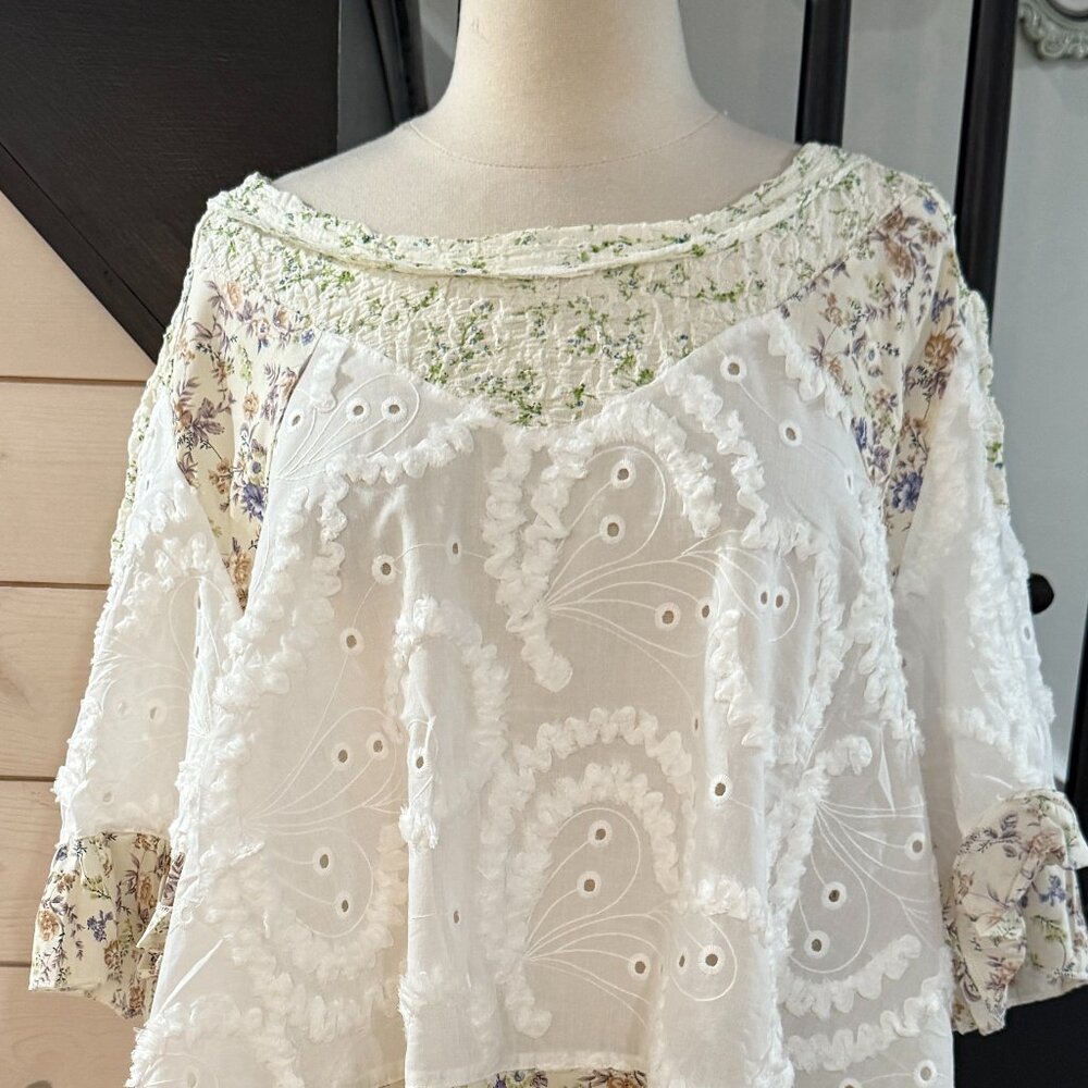 POL Lace Floral High Low Top Size Small - Picture 11 of 11